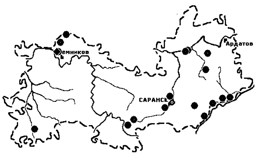 Находки Cypripedium calceolus в Мордовии