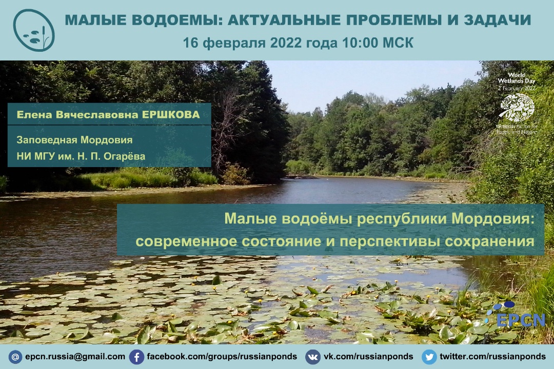 Доклад Малые водоемы Республики Мордовия